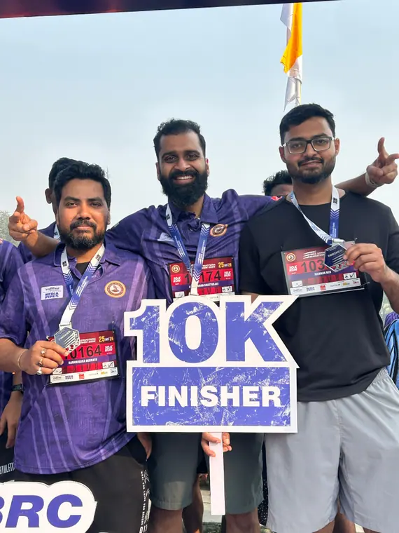 Dr. Mandar Deb after a 10K run